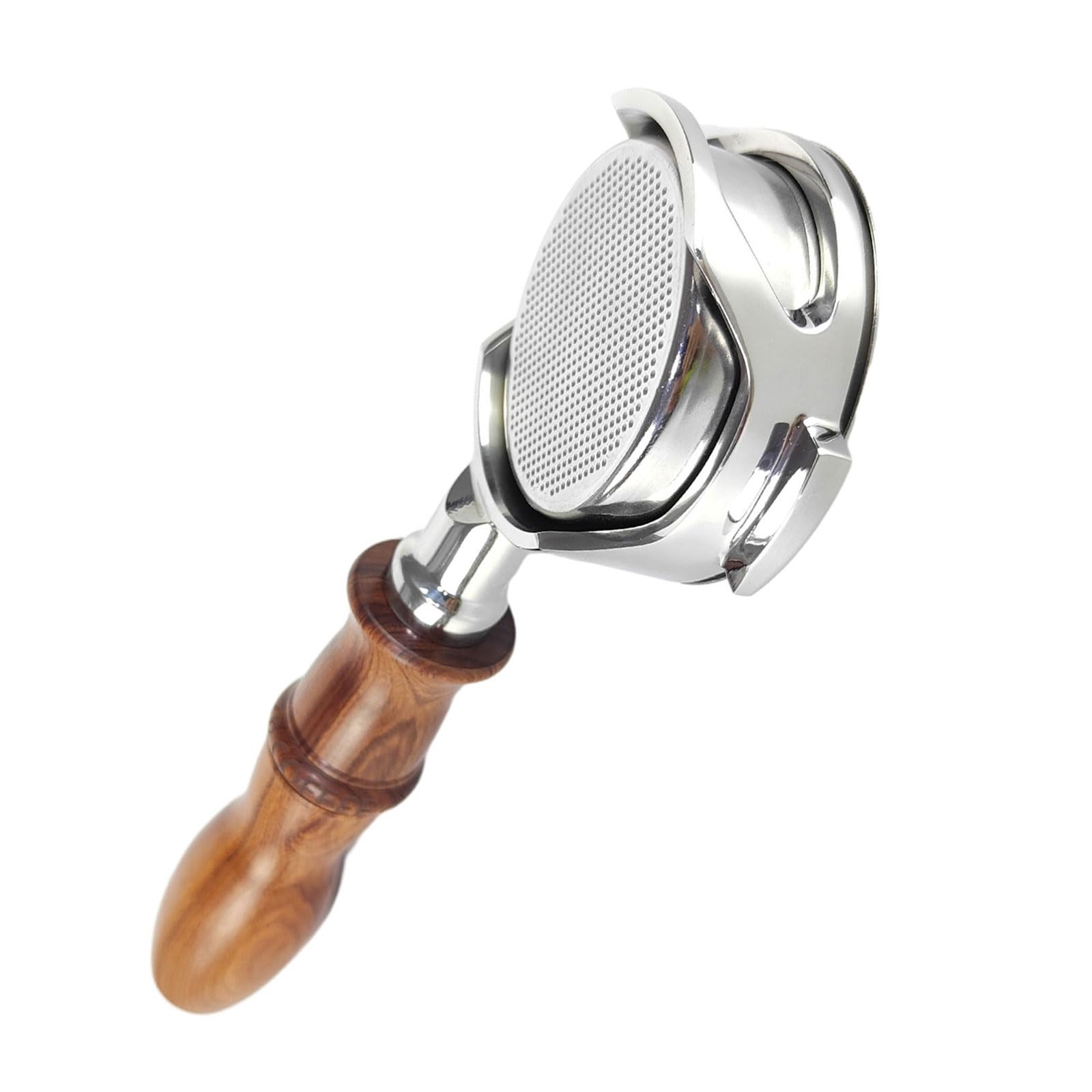 Portafiltro sin fondo para cafetera de 58 mm con mango de madera para cafetera EXPOBAR E61 FAEMA SEMRMO