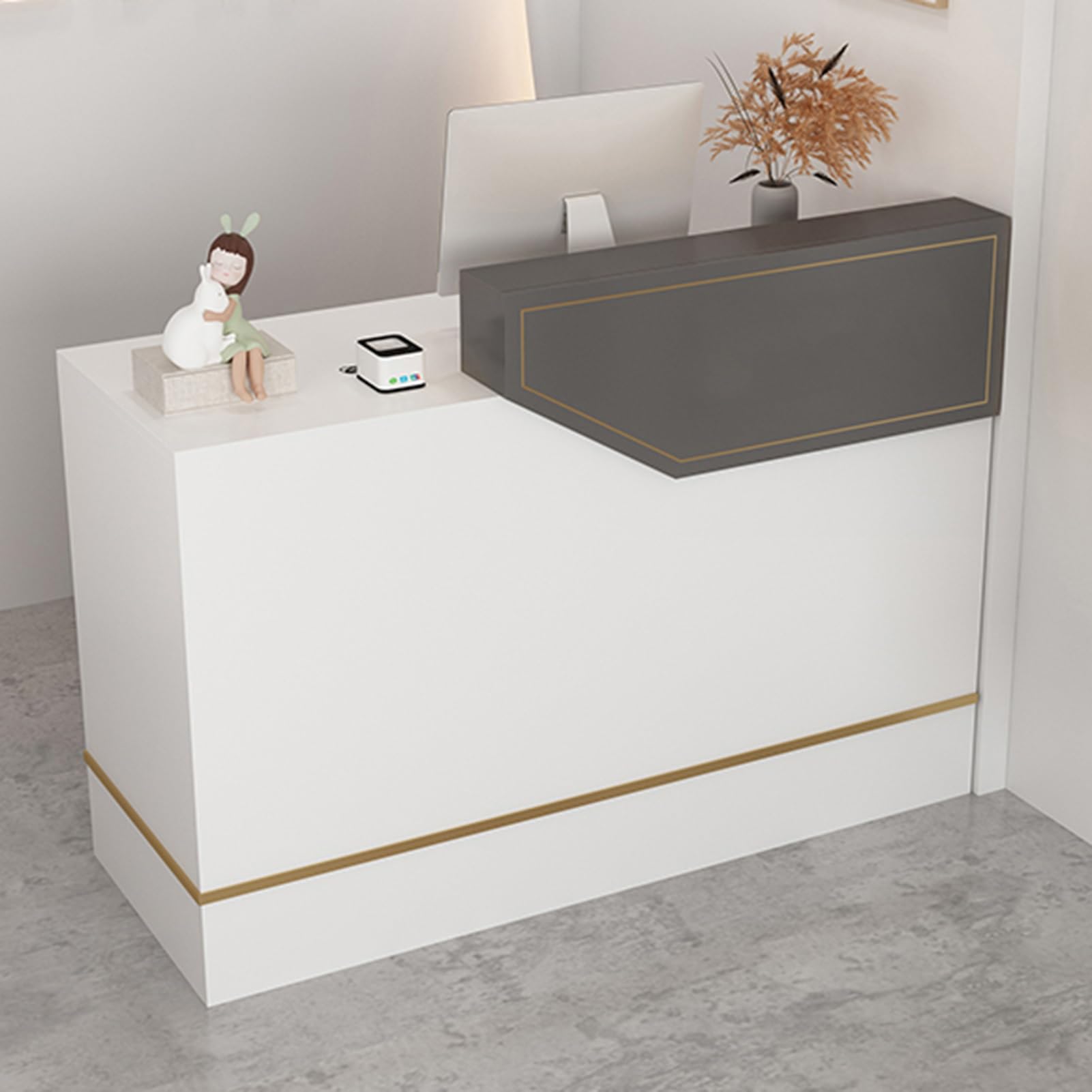 Banco cassa con cassetti chiudibili a chiave e reception per negozio sala di ricevimento ideale per sale vendita al dettaglio e saloni