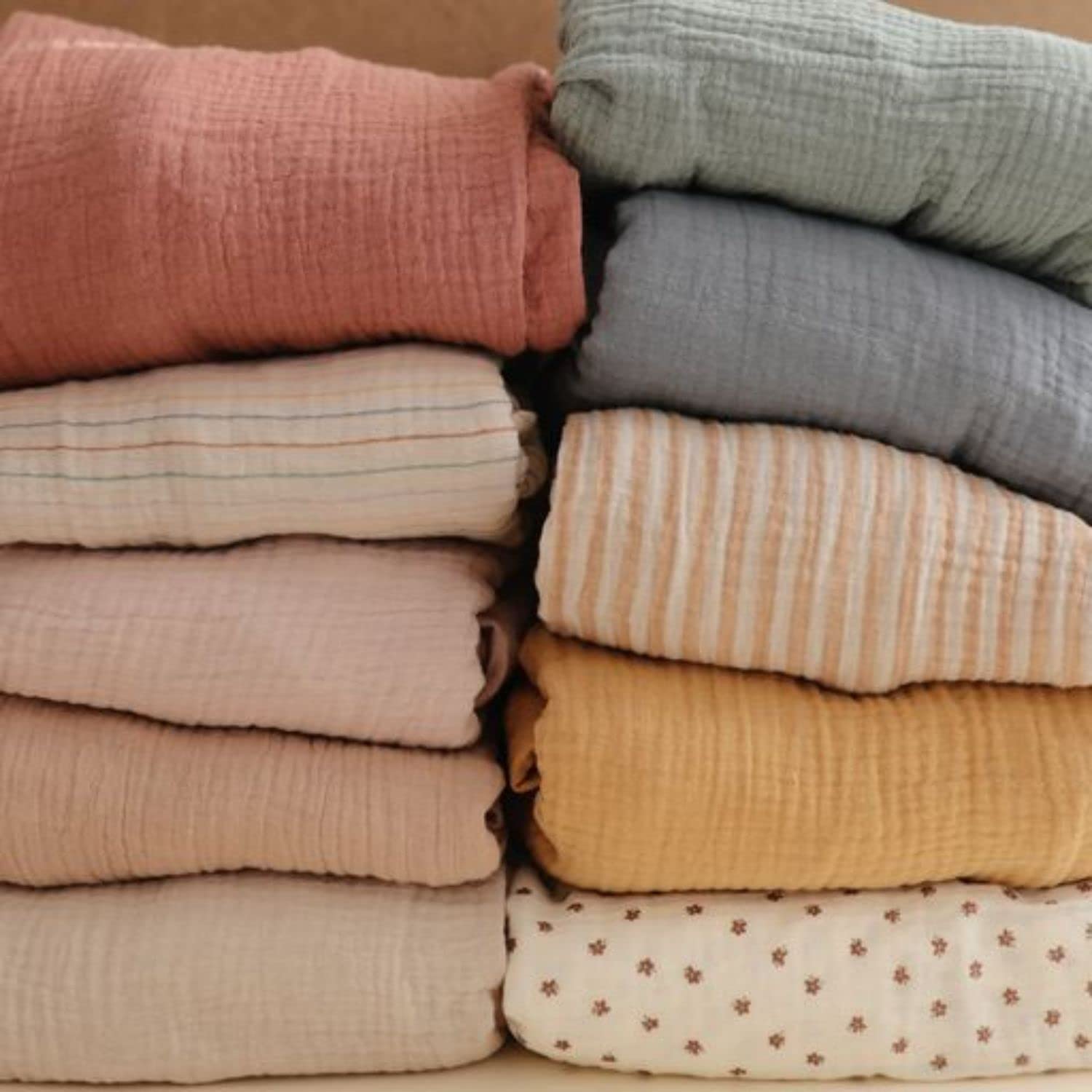 Drap-Housse Mushie Pour Berceau En Mousseline Extra Douce 100% Coton Bio - 40 X 10 X 100 Cm, Respirant, Coins Élastiques, Prélavé - Bloom Small