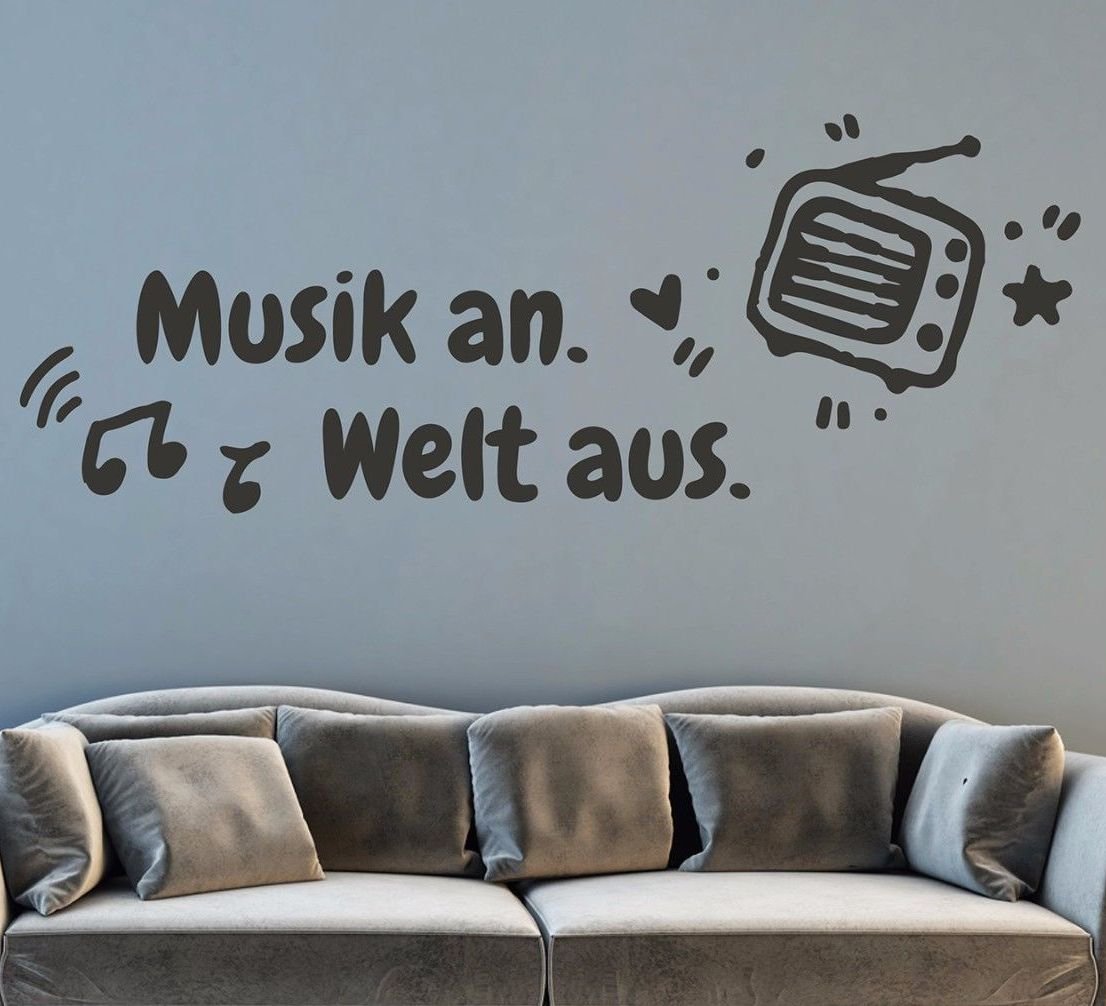 Tjapalo Wandtattoo 'Musik Ist' - 130x38 Cm, Deutscher Markensticker