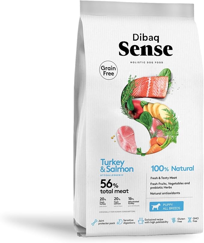 Dibaq Sense Grain Free Salmón y Pavo Cachorro, 2 kg