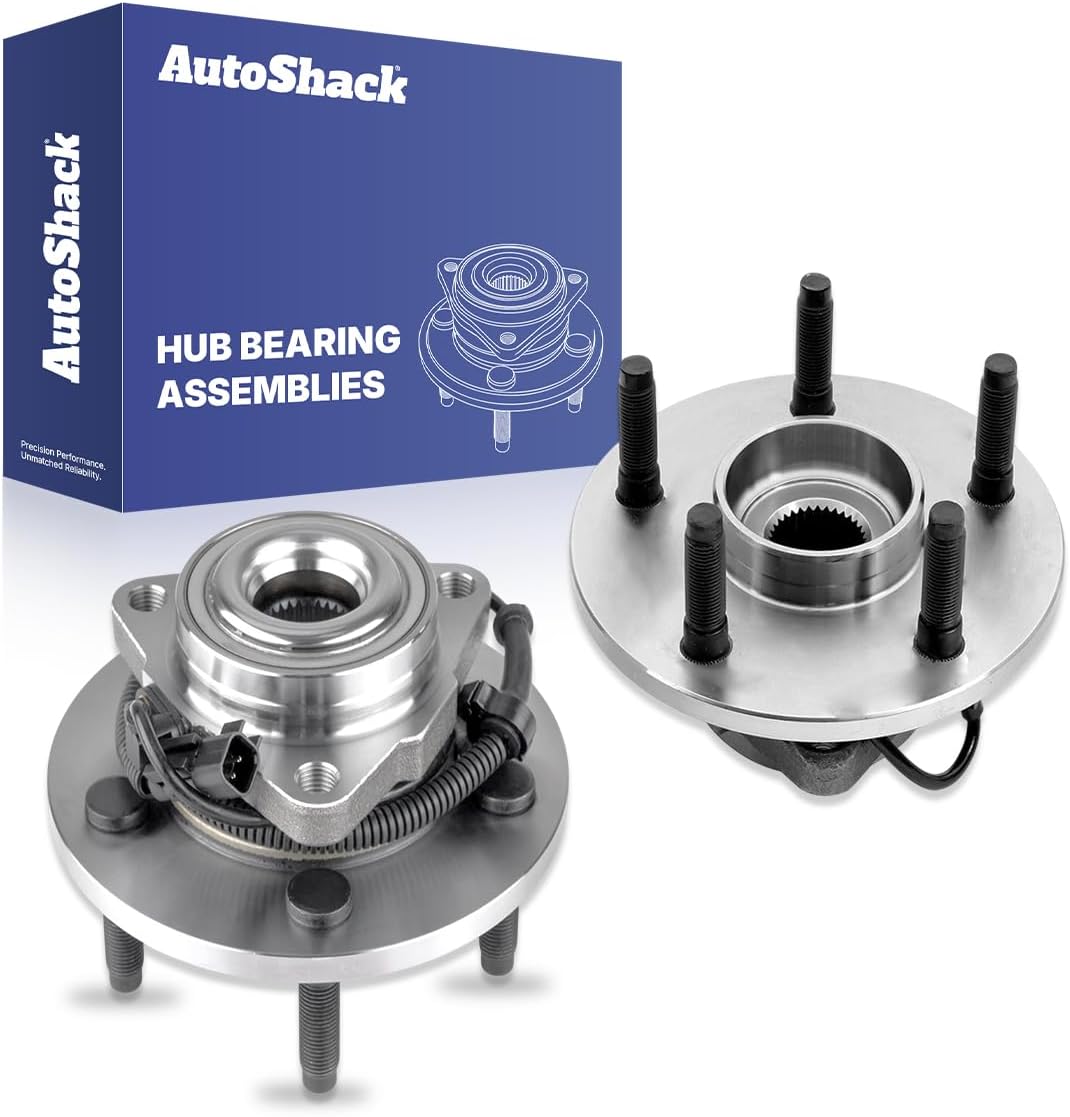 AutoShack Front Wheel Hub Bearing Assemblies Left & Right with ABS Replacement for 2011 Ram 1500 2009-2010 Dodge Ram 1500 2-PC Set