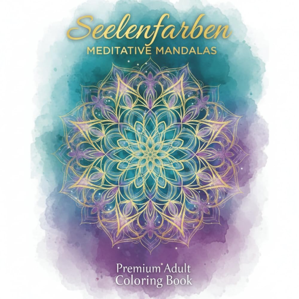 Seelenfarben - Meditative Mandalas — 50 meditative Motive, die Ruhe, Achtsamkeit und kreative Entspannung fördern.