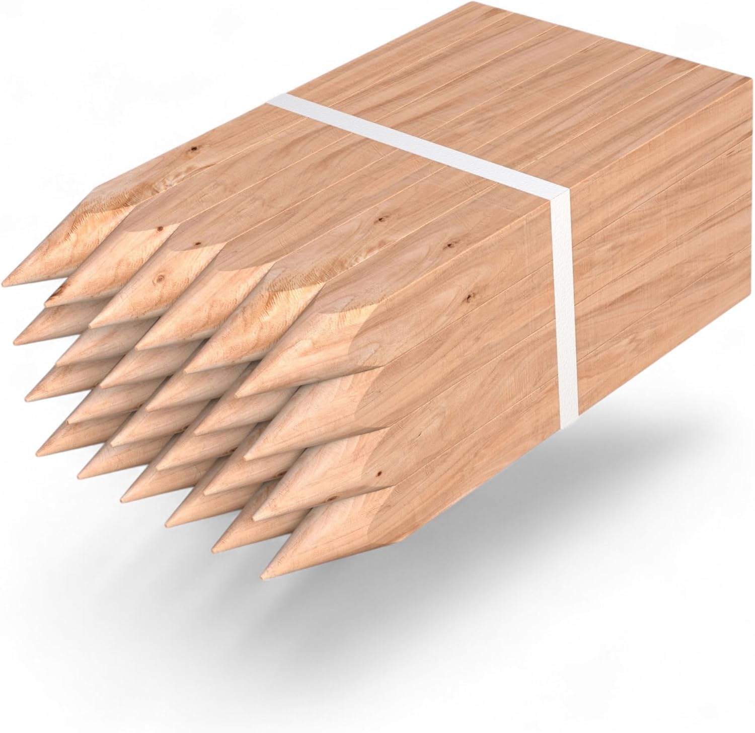 Dorman & Walsh 24 Pack of 30cm Wooden Stakes – Sturdy 25x25mm Garden Stakes for Plant Support or Plumb Line Pegs