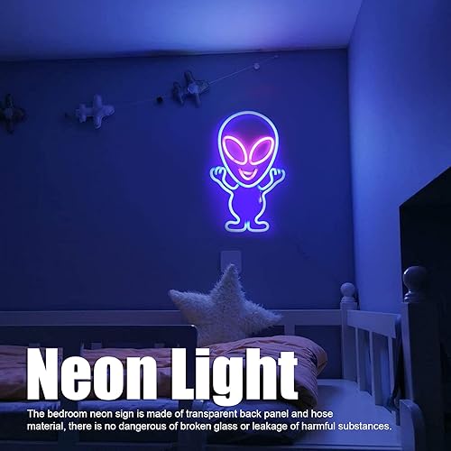 Miniatura 2 de Luz LED de neón alienígena alimentada por USB, lámpara de noche decorativa, regalo innovador para bar en casa, letrero de luces de neón para