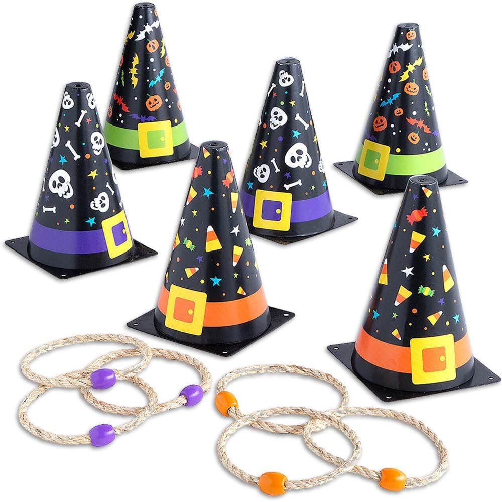 Halloween Witch Cone TOSS Game - Toys - 12 Pieces