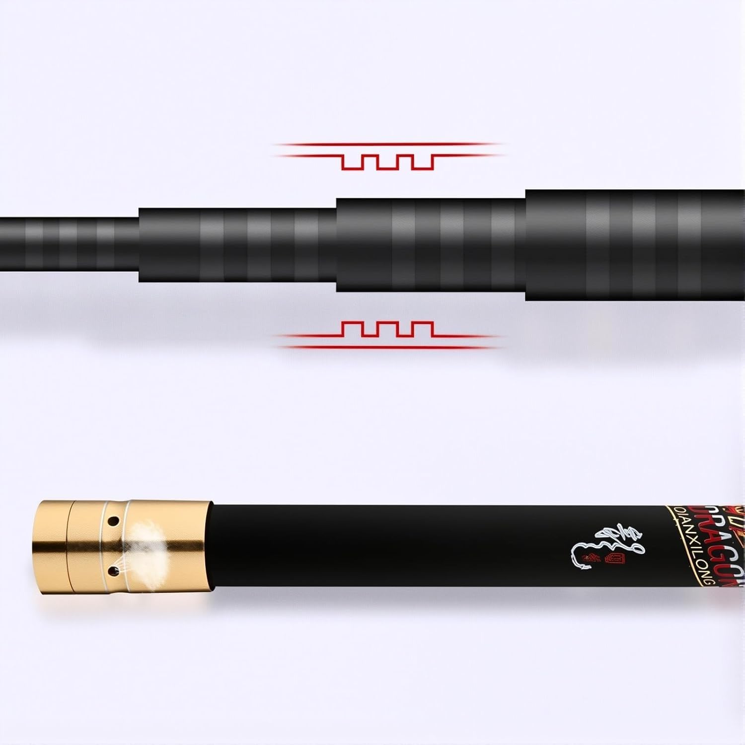 Canna da pesca telescopica in carbonio da 8 m a 16 m. Canna per carpe ultra-robusta, resistente e facile da usare. Canna da pesca con lenza fissa ideale per lunghe sessioni di pesca.