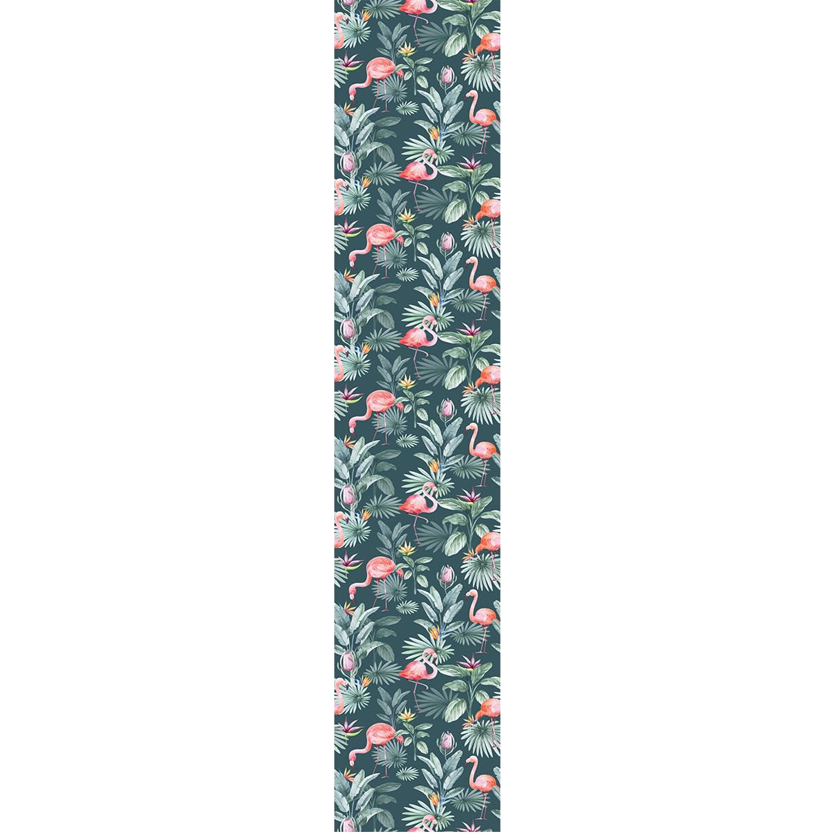 Ambiance Sticker Non-Woven Wallpaper Pre-Pasted Roll Tropical Birds Roses and Paradise Flowers Decorative Adhesive – 1 Roll H300 x W60 cm