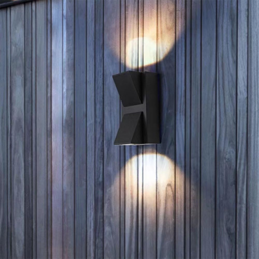 Applique Murale d'extérieur Classique à LED, Lampe Murale créative Noire, éclairage Mural extérieur étanche IP65, Appliques extérieures Haute luminosité, Pratique pour Porche et terrasse