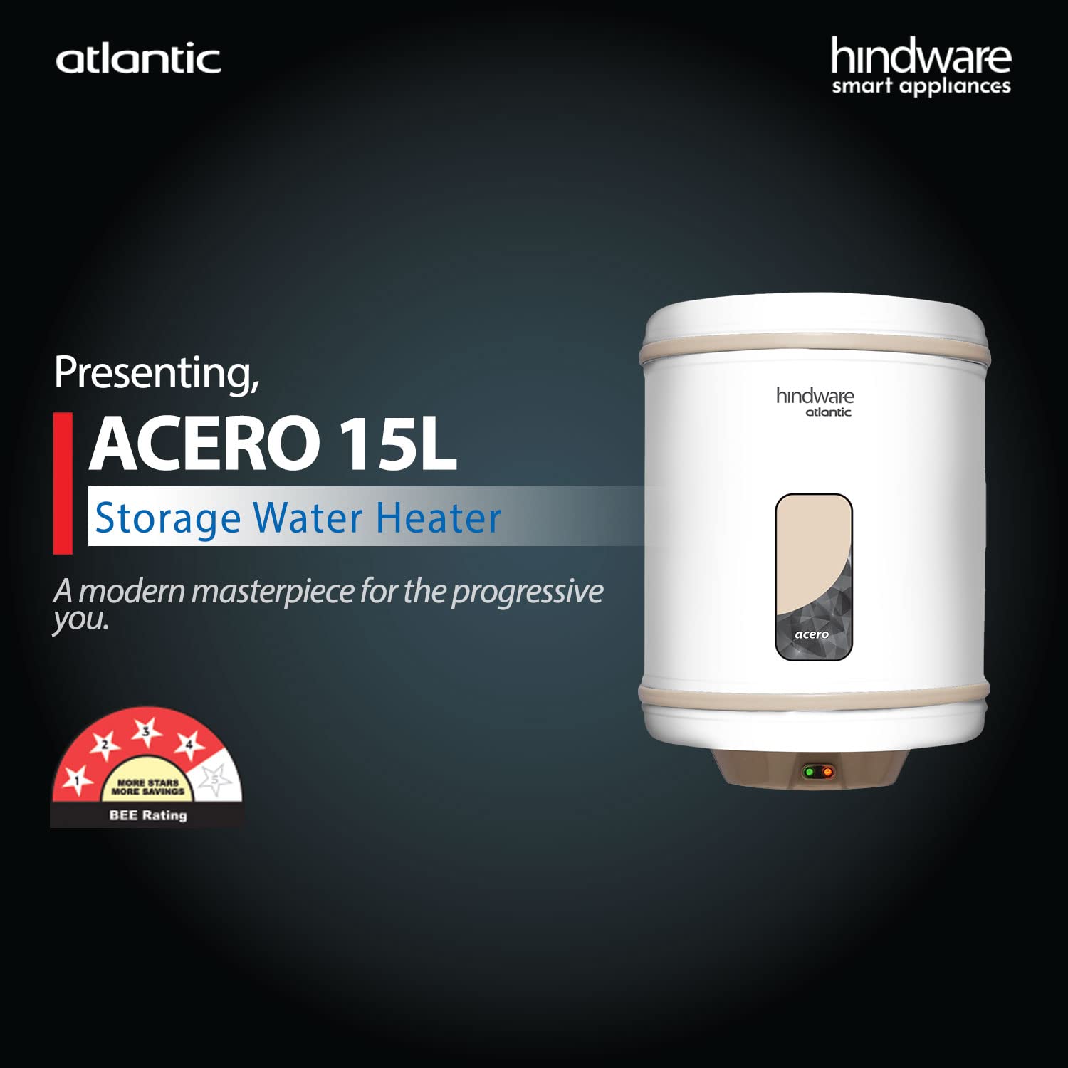 Buy Hindware Atlantic Acero 15L,2Kw,Ss Tank,Storage Water Heater,White,Wall  Online at Low Prices in India - Amazon.in