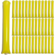 40pcs Round headTeam Spirit Boom Sticks Thunder Sticks Cheering Sticks Team Spirit Plastic Cheerleading Spirit Stick Clapper Inflatable Noise Maker Sports Supply Yellow