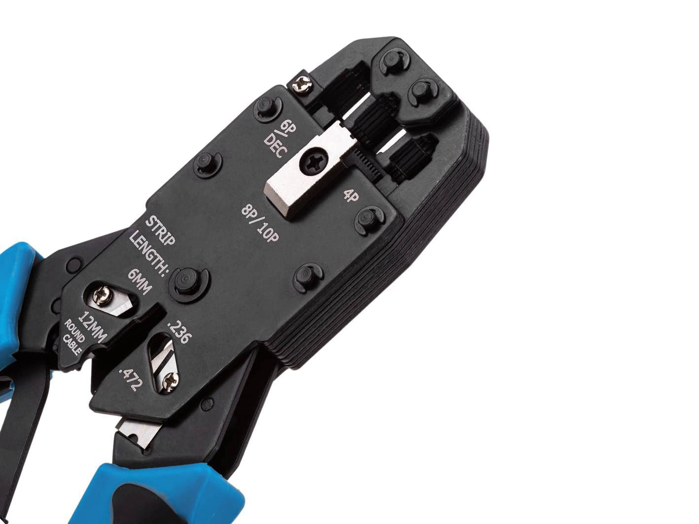 Equip 129409 Outil de sertissage modulaire professionnel Pince à sertir RJ45 8P8C Profi 4P/2C 4P/4C 6P/4C
