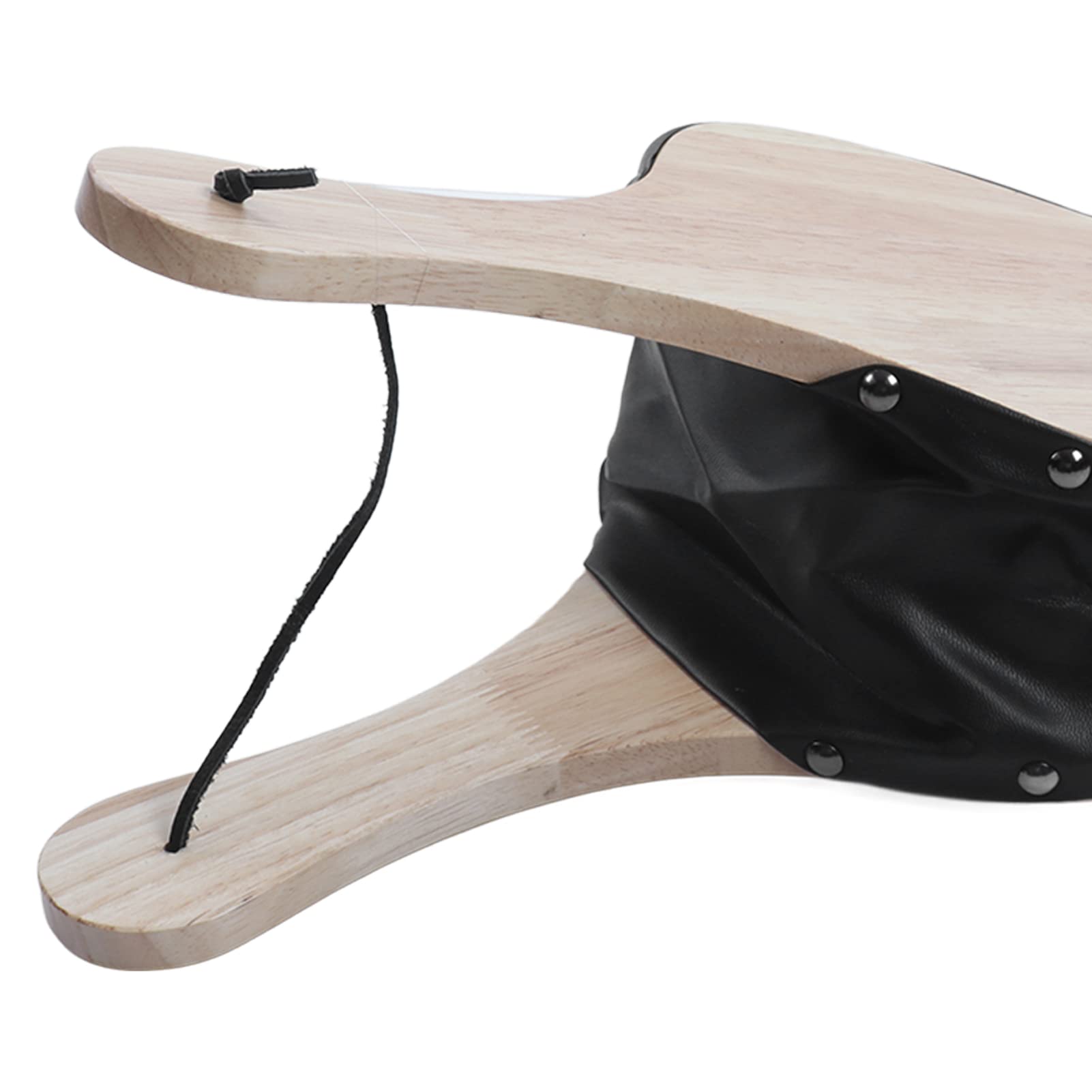 Soffietto per Camino, soffiatore per Camino, Soffietto in Pelle Resistente al Calore in Legno massello a Funzionamento Manuale con Design ergonomico per Barbecue, Campeggio e