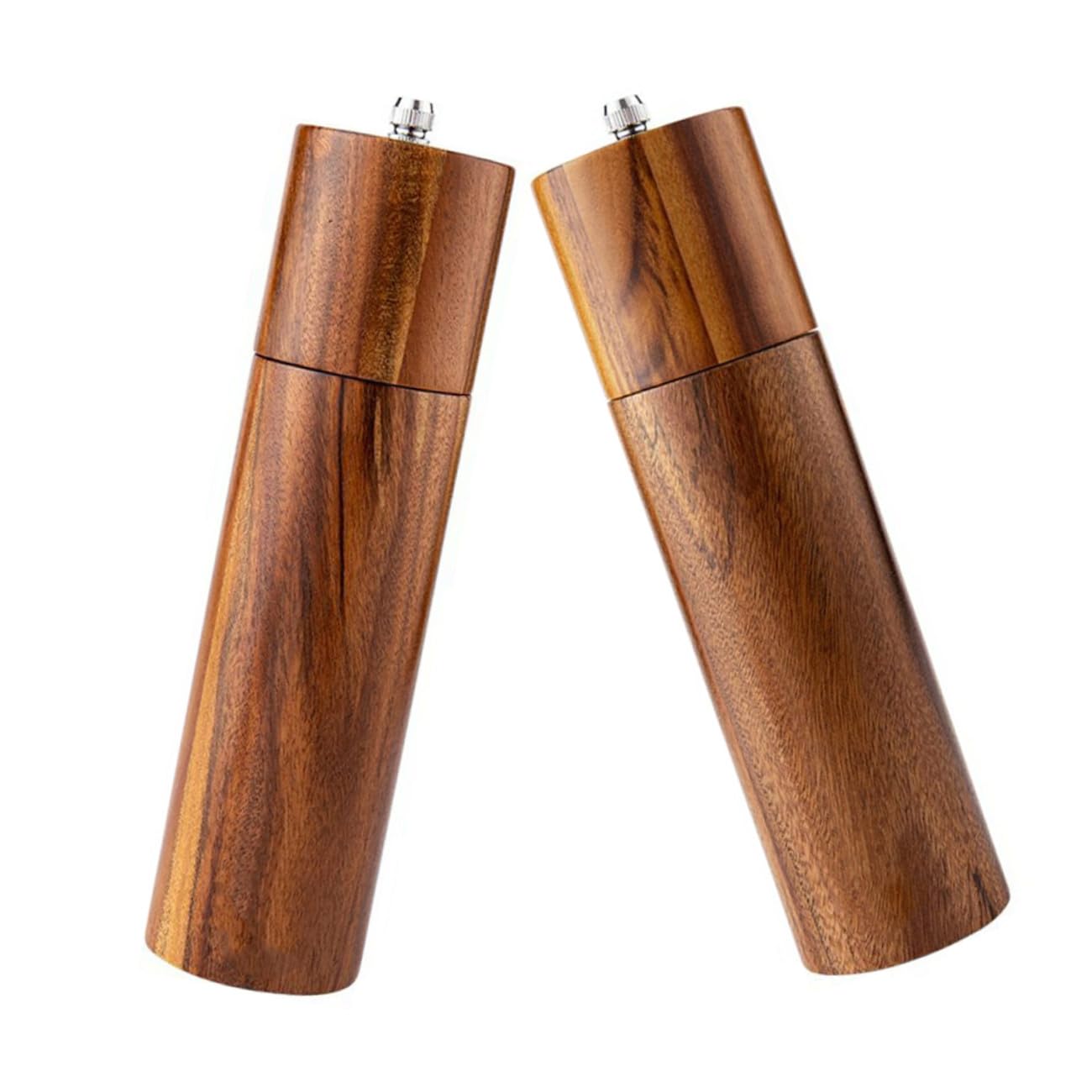 STOBAZA Manuelle Zylindrisches Keramikmahlwerk aus mit Pfeffermühle Akazienholz Design Würzen in Küche, zum