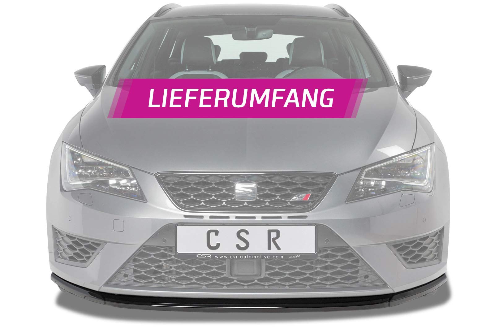 CSR-Automotive Cup-Spoilerlippe mit ABE Kompatibel mit/Ersatz für Seat Leon III 5F Cupra/FR CSL391-G