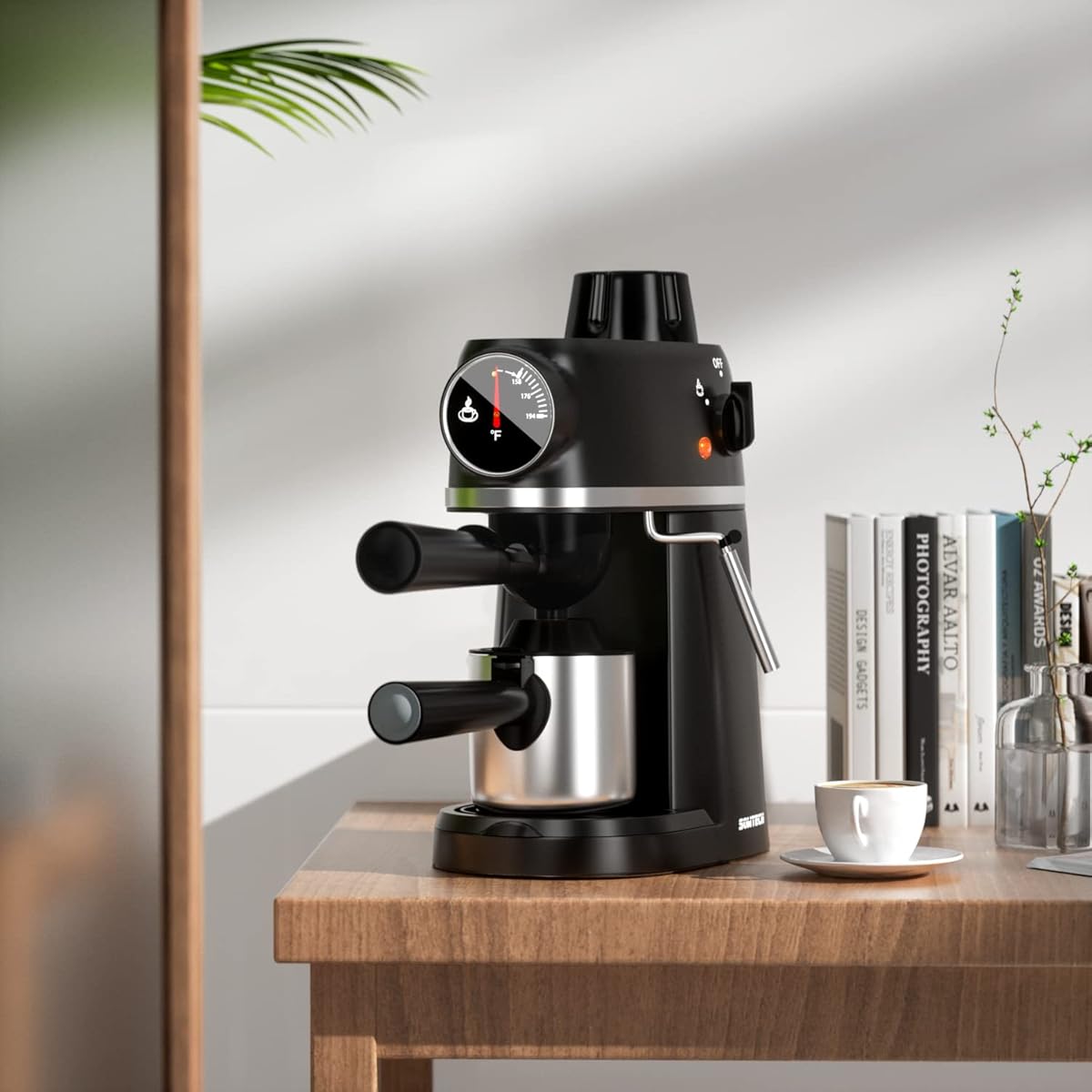 10/mo Finance SOWTECH Espresso Machine, Cappuccino Machine with Steam Milk Frother, 3.5 Bar