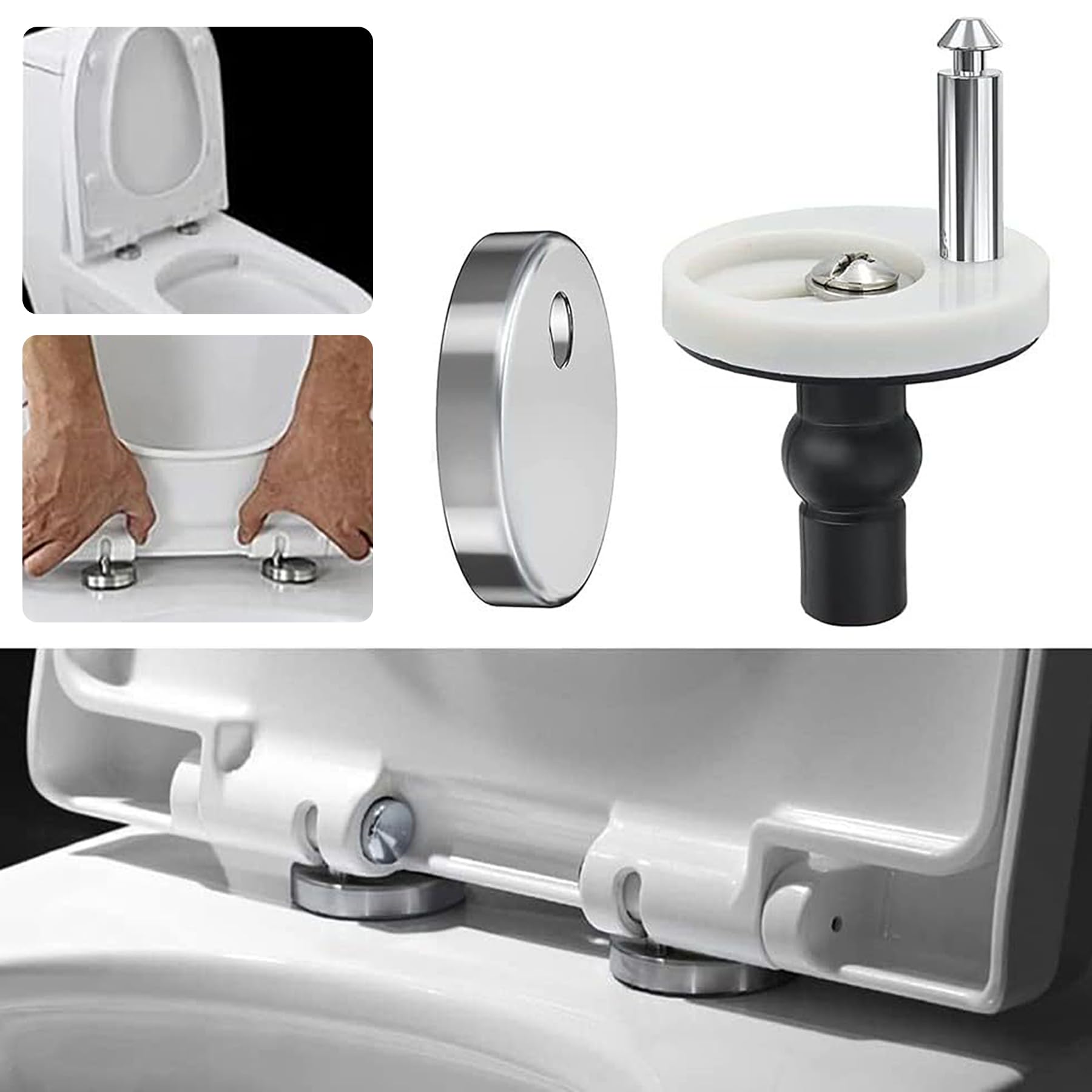 OioTuyi Lot De 2 Fixations Pour Siège De Toilette - Charnières Et