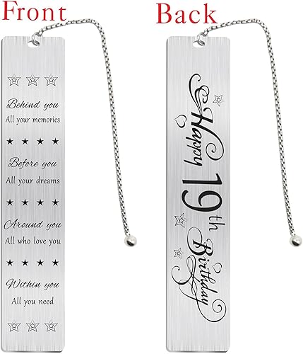 Miniatura 2 de Jzxwan Regalos de feliz cumpleaños 19 para adolescentes, niñas y niños, dulce regalo de cumpleaños de 19 años para mujeres y hombres, marcador de