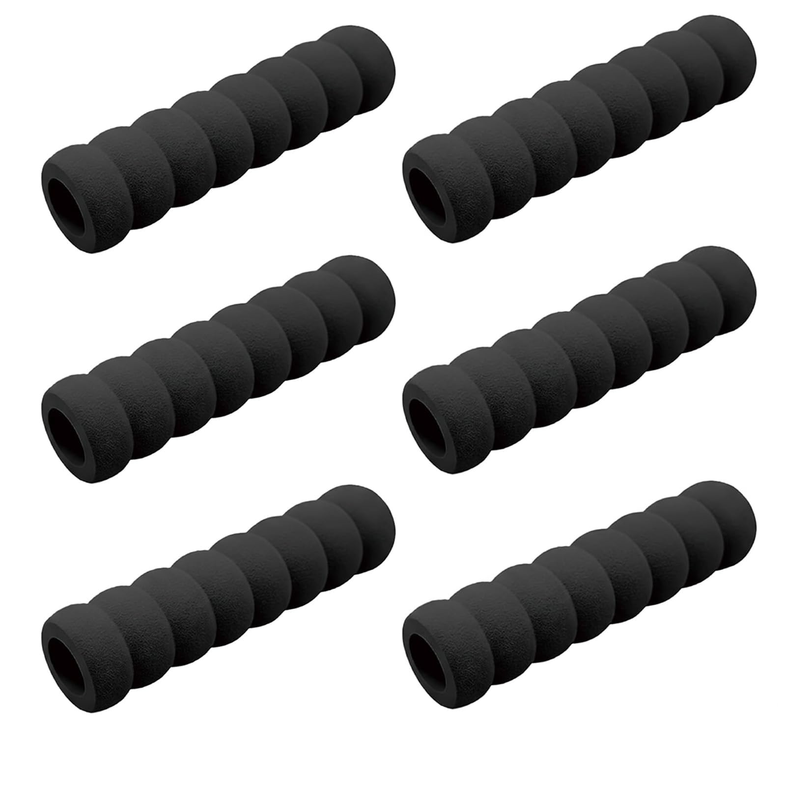 Solvio 6PCS Black Door Handle Protectors, Soft Foam Door Handle Cover for Baby Safety, Anti-Collision & Anti-Static Spiral Door Knob Guard, Door Protector Buffer for Home, School, Kindergarten