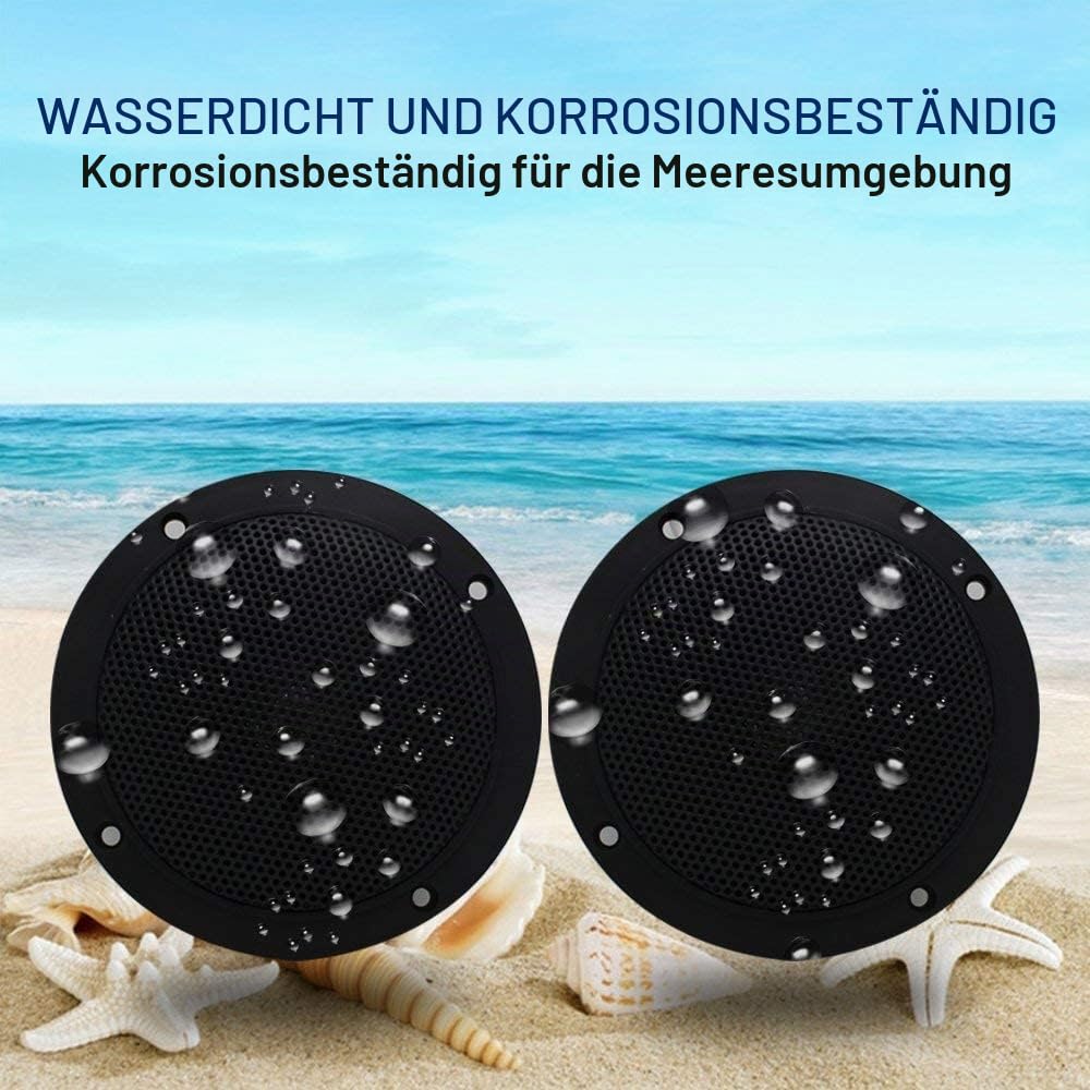 160 Watt 2 Wege, Schwarz Marine Boot Wasserdicht Lautsprecher Motorrad Spa Raum UTV ATV RV Auto Golf Cart