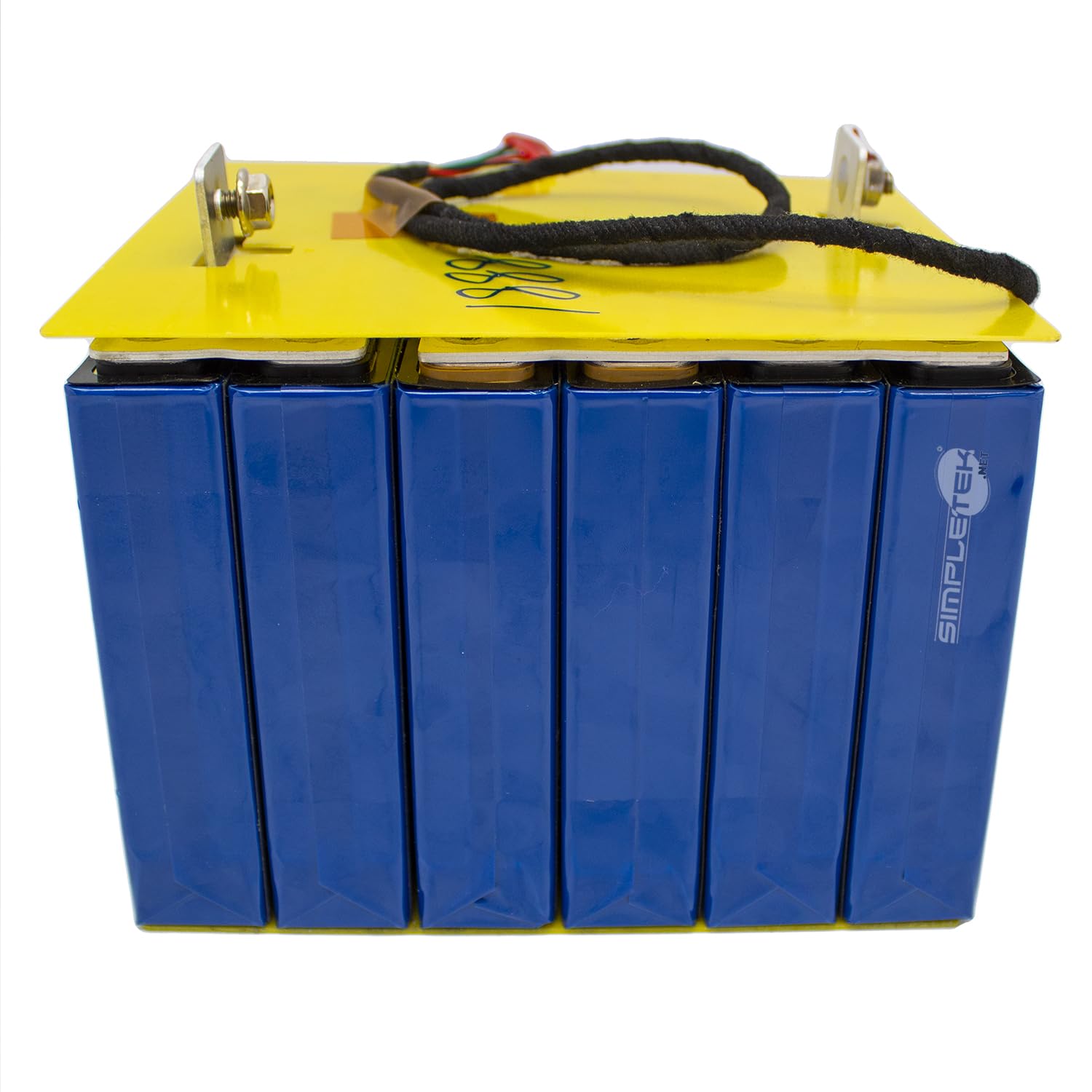 SIMPLETEK - Pacco Batterie da 6 Celle per Inverter Fotovoltaici 9,6 V 100 Ah LiFePO4 Ricaricabile per Impianto di Accumulo Energia Pannello Solare (Ricondizionato)