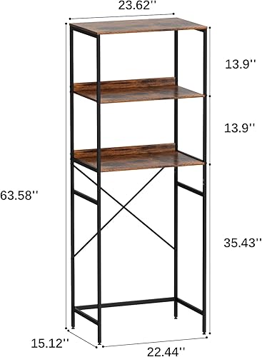 Miniatura 3 de Mini estante para nevera y microondas, soporte para almacenamiento de 3 niveles para microondas y nevera, adecuado para dormitorio, cocinas,
