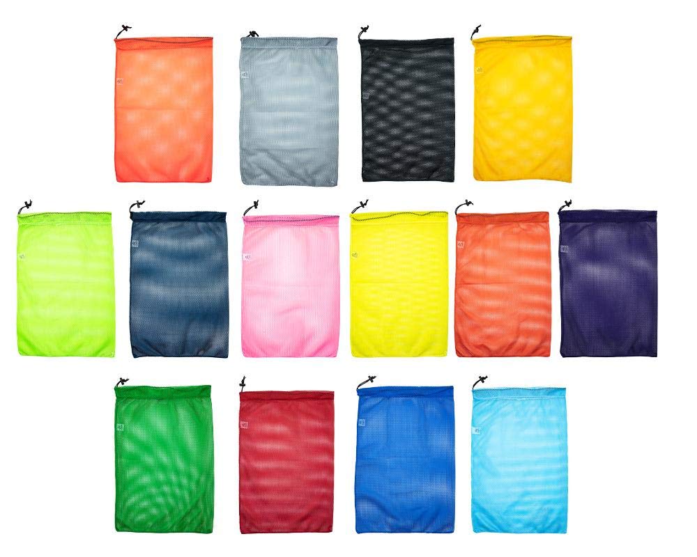 SGT KNOTS Mesh Bag (Small) 550 Paracord Drawstring Bag - Ventilated Washable Reusable Sack for Laundry, Gym Clothes, Swimming, Camping, Travel (12 in x 15 in, Navy Blue)