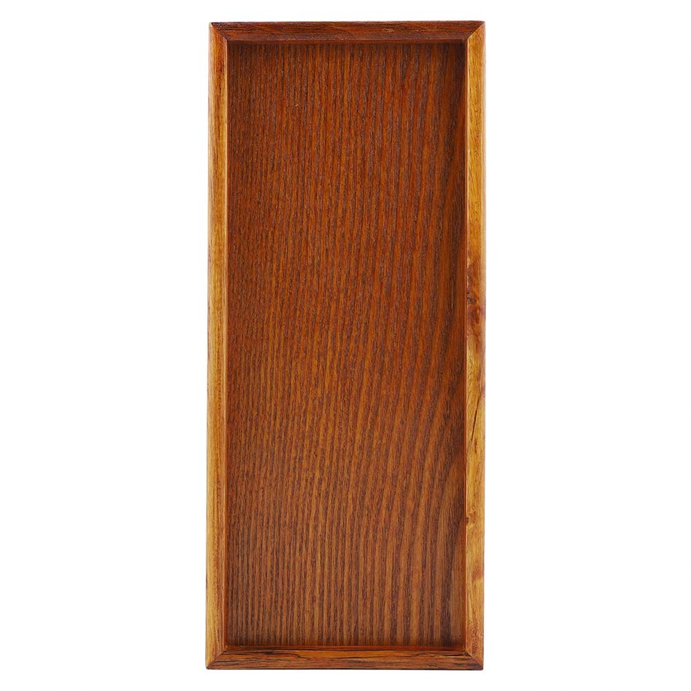 Wooden Tea Tray,Traditional Chinese Japanese wooden rectangular tea tray coffee fruit snack tray, widely used in restaurants(35 * 15cm)
