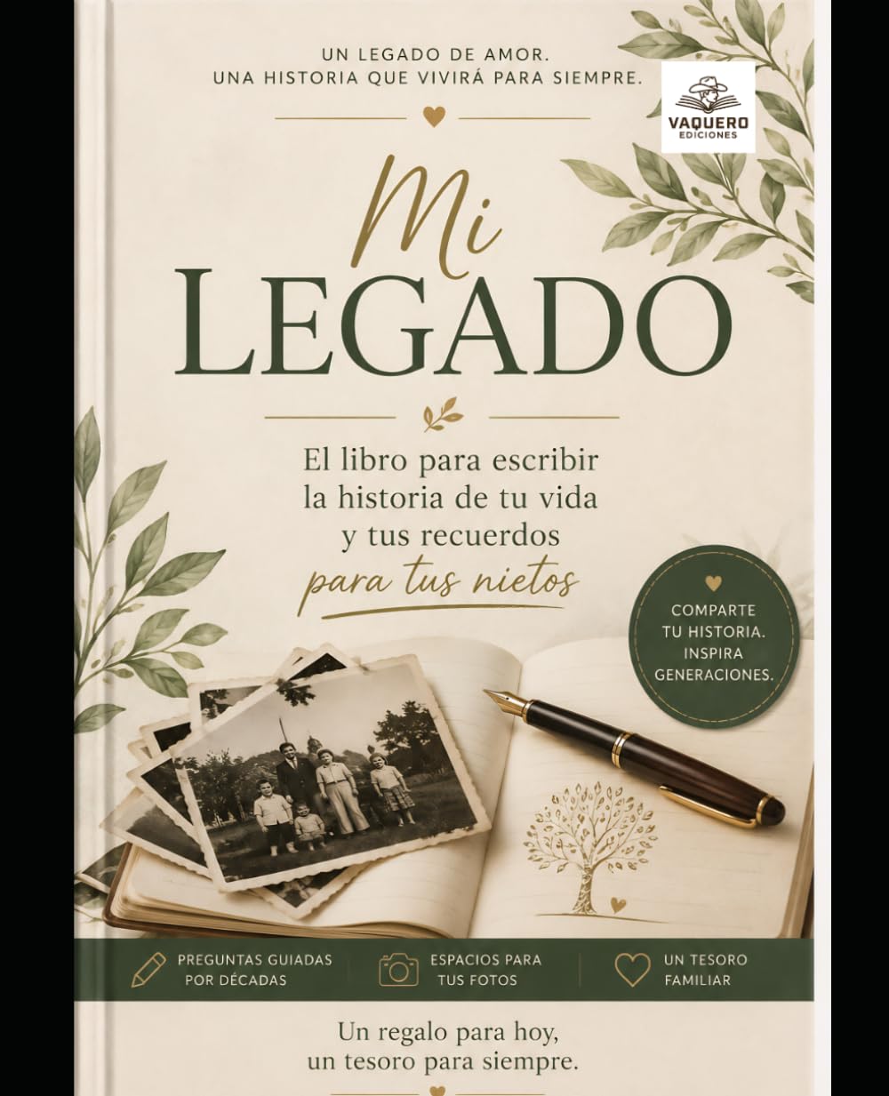 MI LEGADO: El libro para escribir la historia de tu vida y tus recuerdos para tus nietos