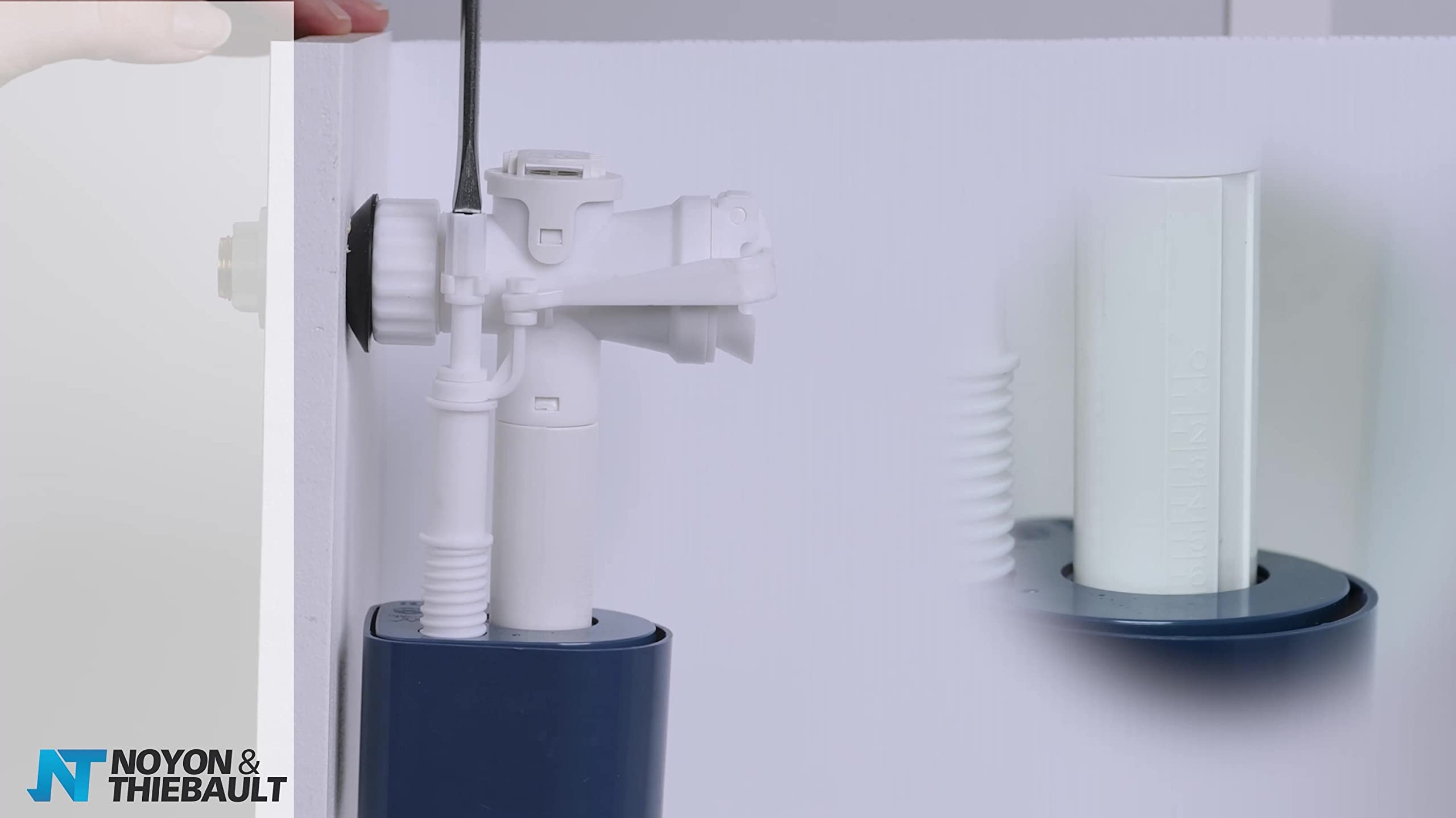 Ensemble Chasse d'Eau avec Robinet Flotteur et Mécanisme à Bouton Poussoir – Installation Facile pour Réservoirs WC Standard – NOYON & THIEBAULT