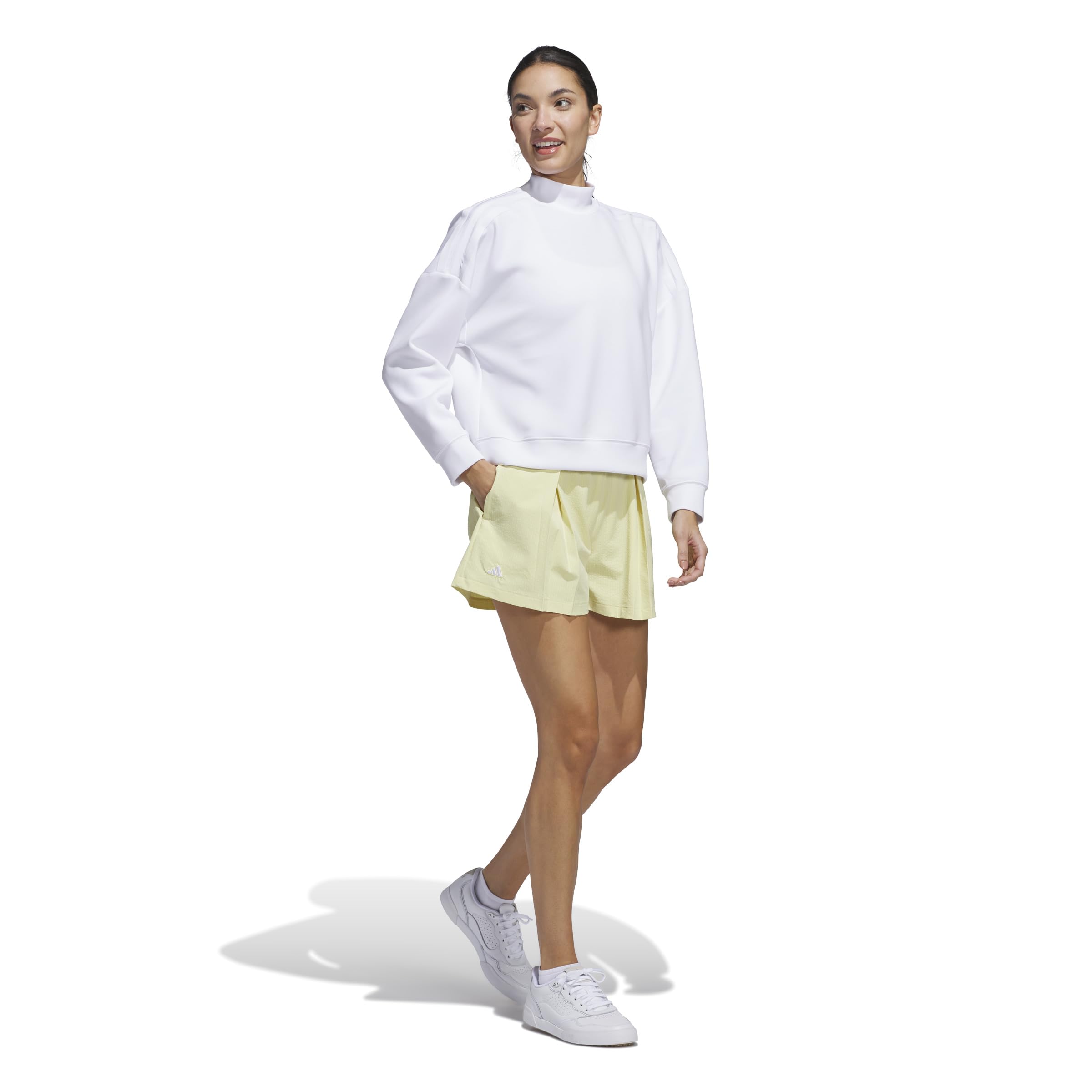 adidas Damski sweter Beyond Spacer Mock Layering Top (5 sztuk), biały, XL