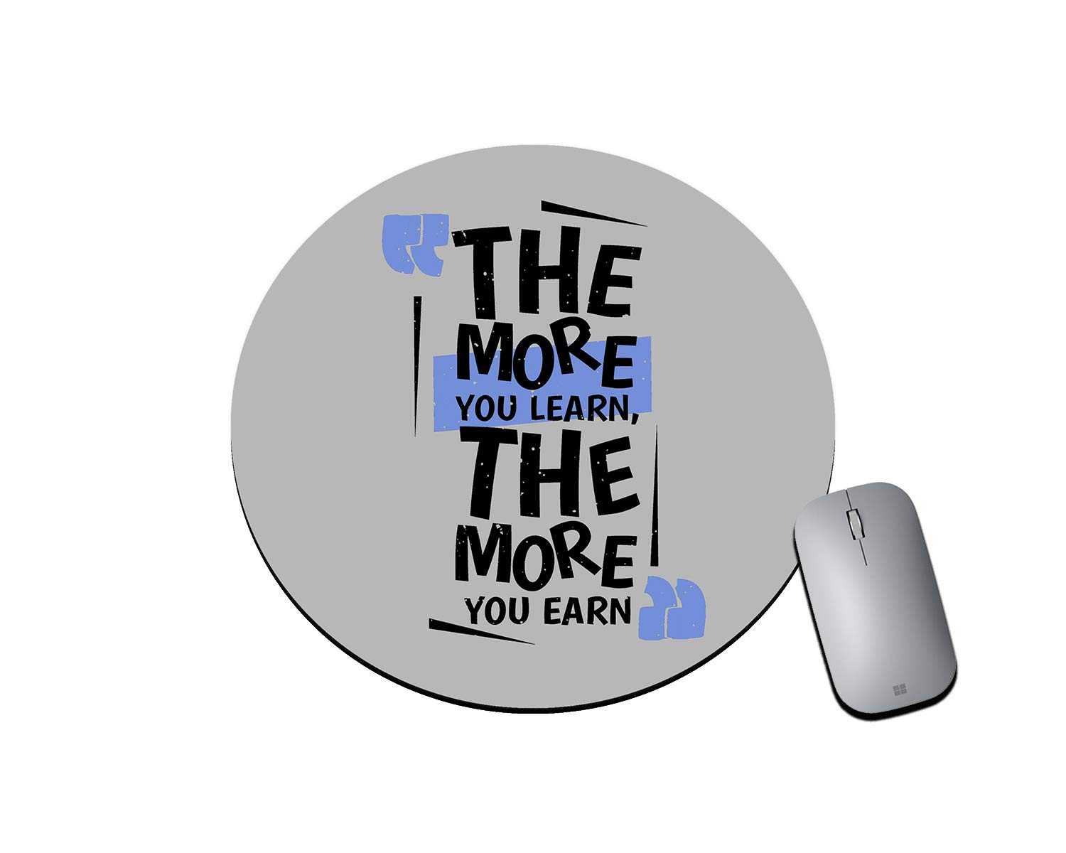 BLISSart Mouse Pad Non-Slip Rubber Mousepad for Laptops Gaming Computer PC HD Printed Round Mousepads- Rock On (8 Inches)