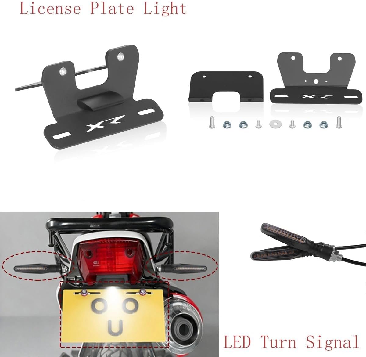 XR 150L Fender Eliminator Tail Tidy LED Turn Singal Kit Compatible With XR125L 2010-2020/ XR150L 2014-2022/ XR190L 2017-2021 XR125L License Plate Holder Equipped Light kits Motorcycle Accessories