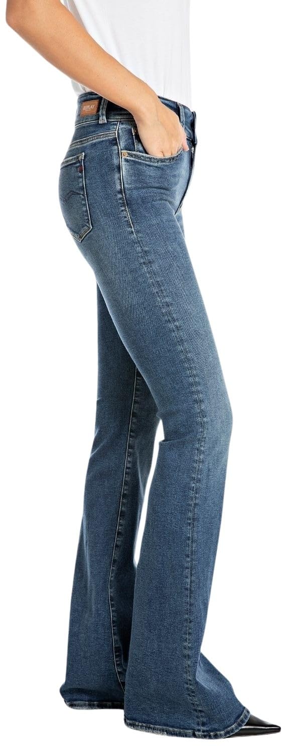 Replay - Wlw689 Newluz Flare Power Stretch Bull, Jeans Donna