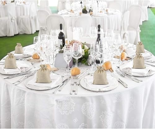 Miniatura 8 de 25, 50, 100 bolsas arpillera de regalo con cordón de lino, bolsas para joyería, bolsas arpillera de yute para boda, fiesta de cumpleaños, arte y