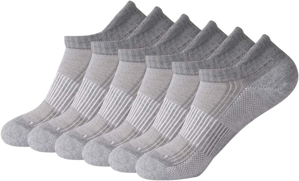 FOOTPLUS Unisex Copper Compression Socks Circulation Arch Support Plantar Fasciitis Ankle Golf/Running/Hiking Socks