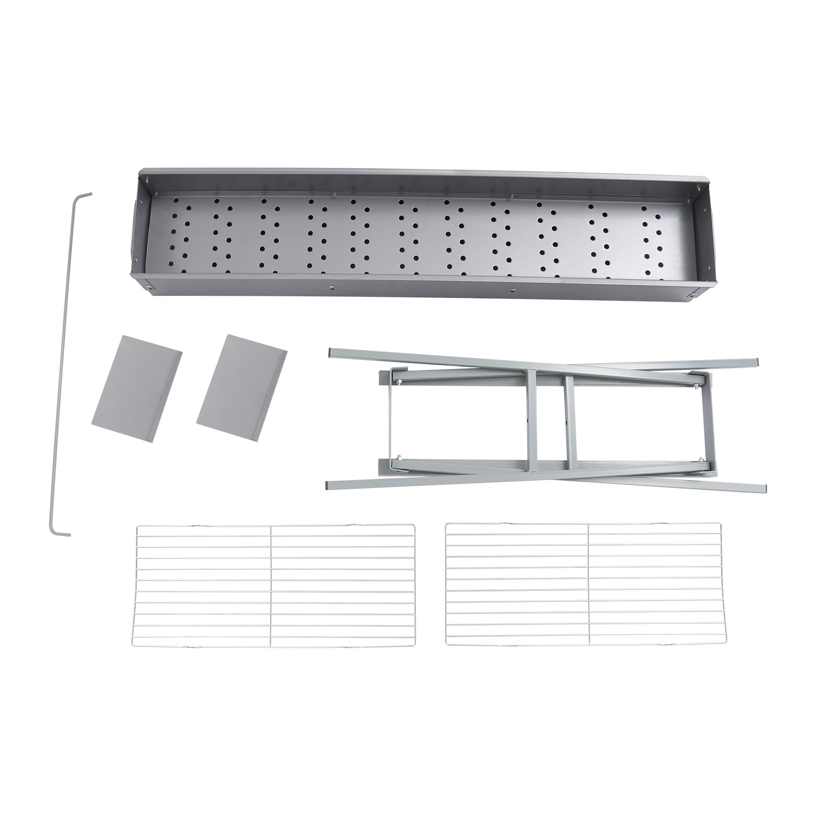Barbecue a carbonella portatile in metallo con griglia pieghevole | portata 40 kg e sportello d'aria regolabile per campeggio, picnic, giardino | Include maniglia per il trasporto e griglia rimovibile