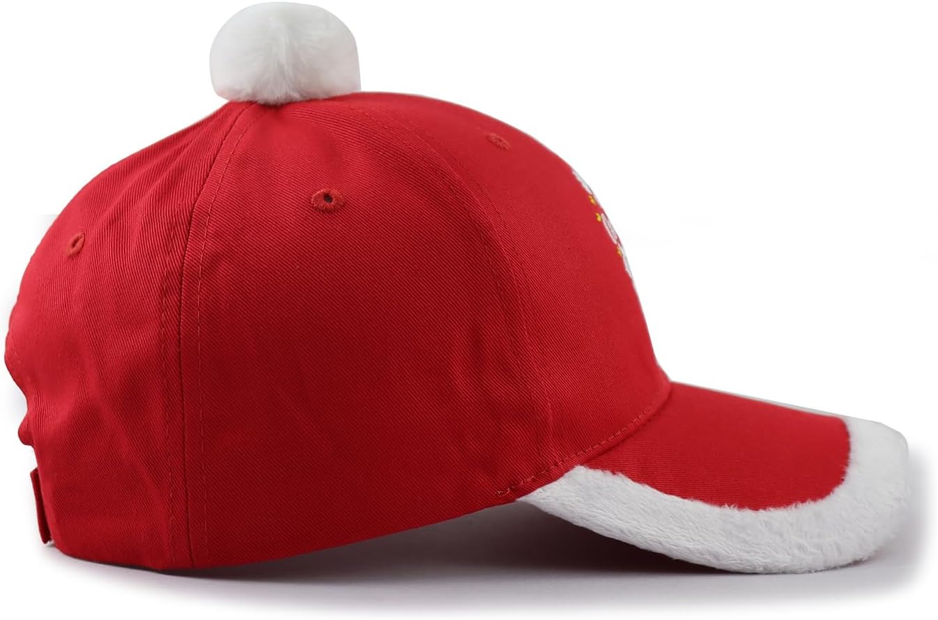 Merry Christmas Baseball Cap for Men Women, Adjustable Embroidered Cotton Santa Hat - Image 3