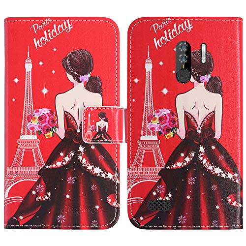 TienJueShi Dream Girl Fashion Style Book Stand Flip PU Leather Magnet Card Slot Protector Phone Case for Homtom ht80 5.5 inch Cover Etui Wallet
