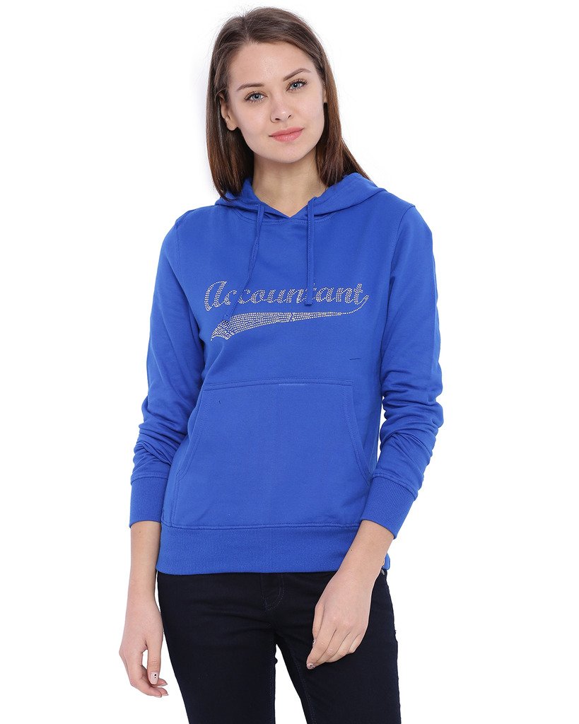 Campus Sutra Women Cotton Hooded Sweatshirt