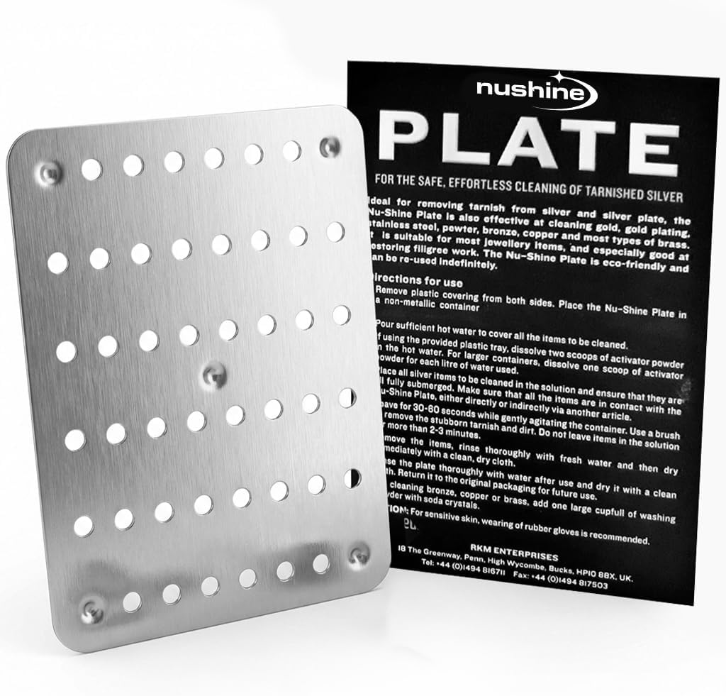 Nushine Magic Cleaning Plate (SMALL 11.5 x15.4cm) - rapidly cleans many items at once! Reuse multiple times, no harsh chemicals involved