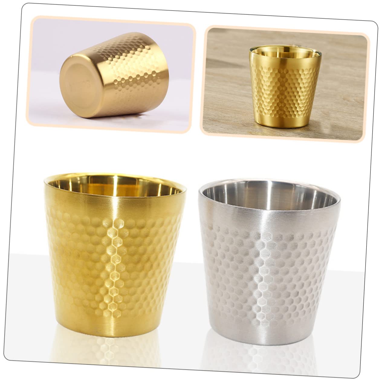 Healeved 4piezas Tazón De Afeitar De Acero Inoxidable Tazón De Jabón Para Hombres Para Uso Diario Casa o Barbería Resistente y Duradero