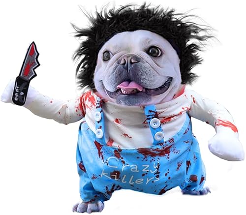Pet Deadly - Disfraz de perro lindo para cosplay, Halloween, Navidad, disfraz divertido para perro, ropa de fiesta para perros pequeños y medianos