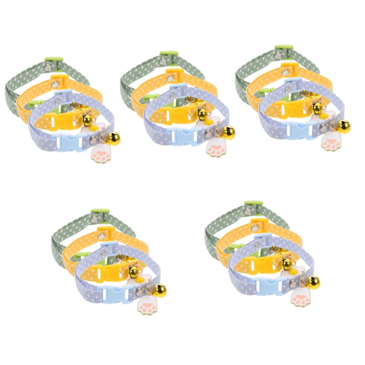 INOOMP 15pièces Collier pour Chat Réglable avec Pendentifs Avocat Œuf Et Patte Bleue De Accessoires Confortables pour Chats Et Chatons Parfaits pour Toutes Les Occasions