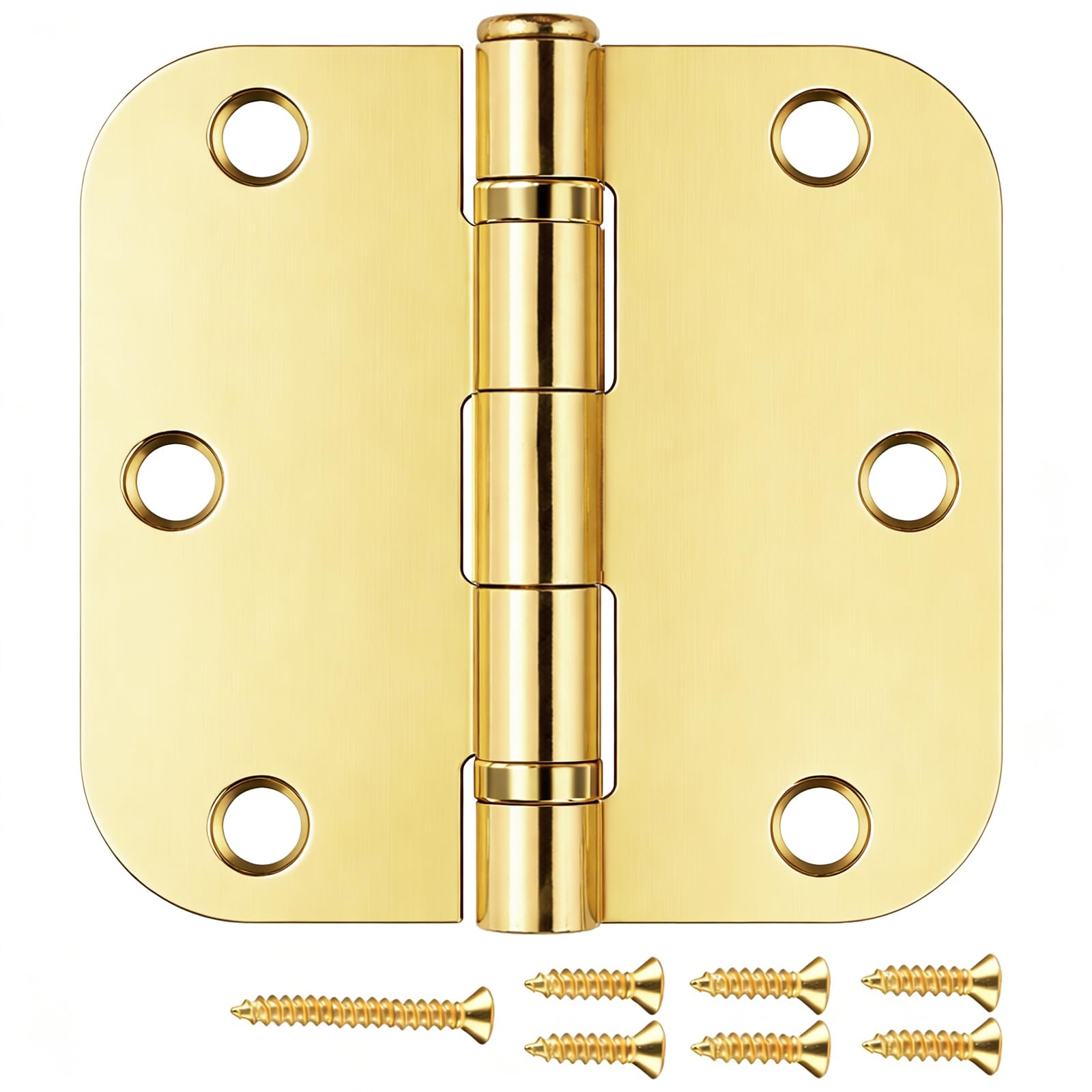 Rounded 24 Pack Black Door Hinges 3.5 Inch 5/8" Radius Ball Bearing — Amazon image 18