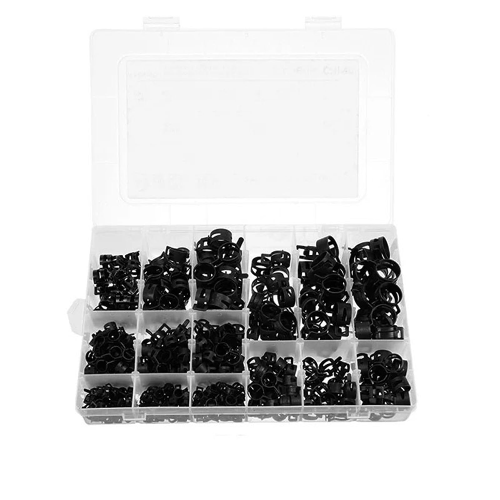 Abrazaderas De Manguera 440 Uds Abrazadera de Manguera de Resorte 6-20mm acción Combustible/Manguera de vacío de Silicona Abrazadera de Tubo de Baja presión Clip de Aire Kits Surtidos