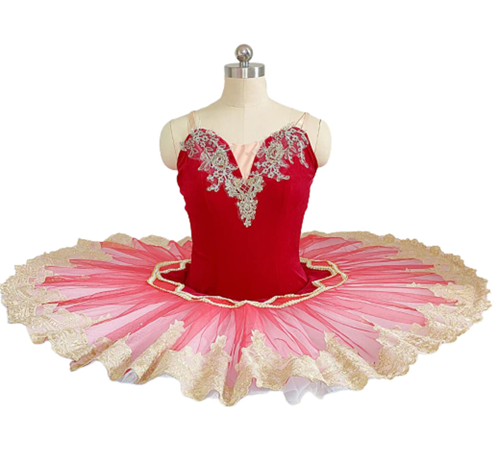 Gonna da Ballo per Bambina tutù Balletto Body da Danza in Cotone Senza Maniche con Gonna da Competizione E da Festa Abiti da Ballo per Esercitarsi (A1504)