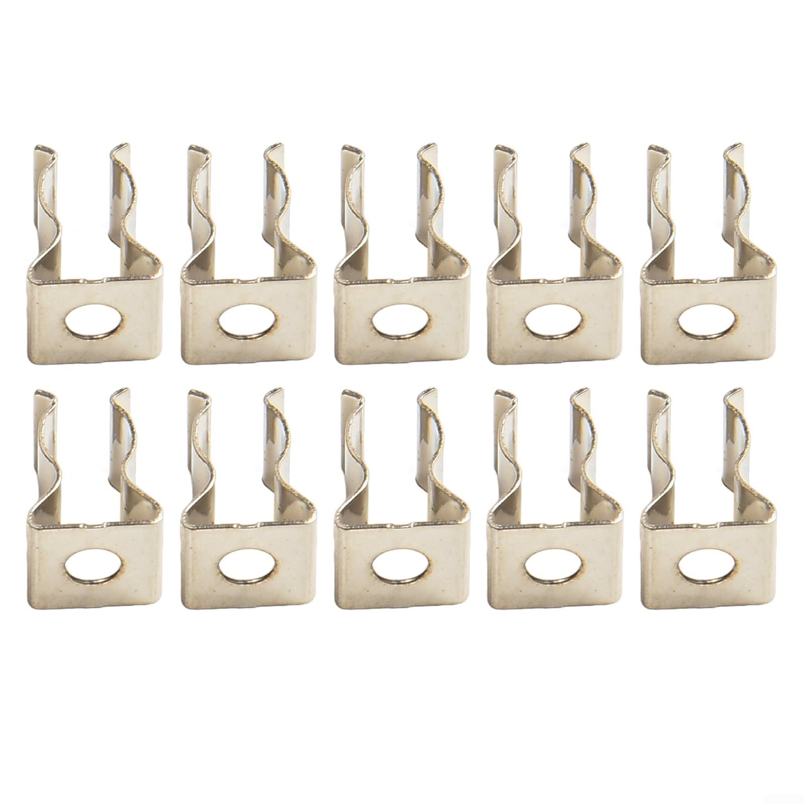 Silver Manganese Steel Spring Terry Clips 10pcs, Heavy Duty Snap Rings for Wall Mount Tool Storage, Organizer for Brooms Rakes Brushes and Pipes in Shed(6mm)