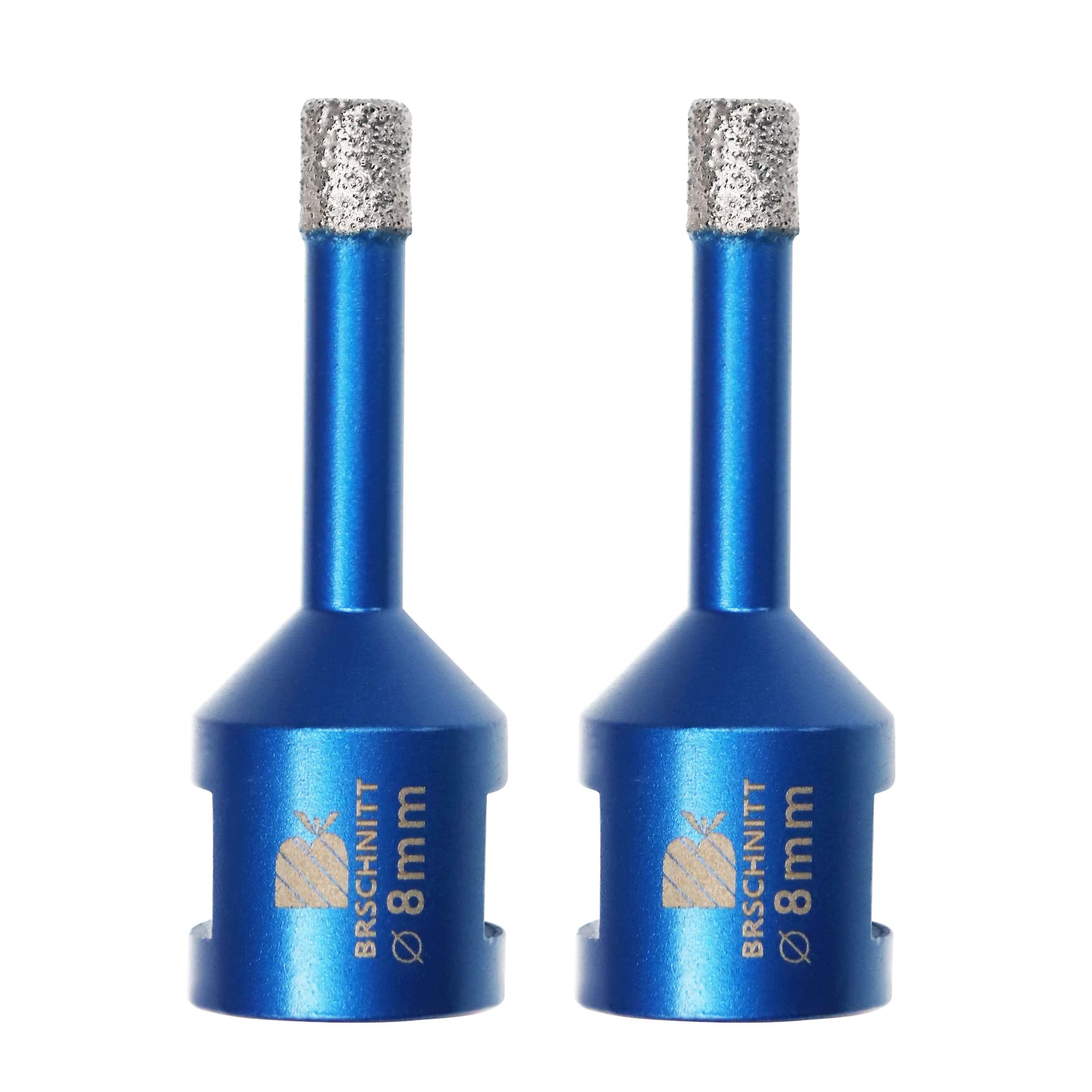 Forets Carrelage Diamant 8mm M14 BRSCHNITT 2 pièces Brasé Sous Vide pour Perçage Porcelaine Granit Marbre