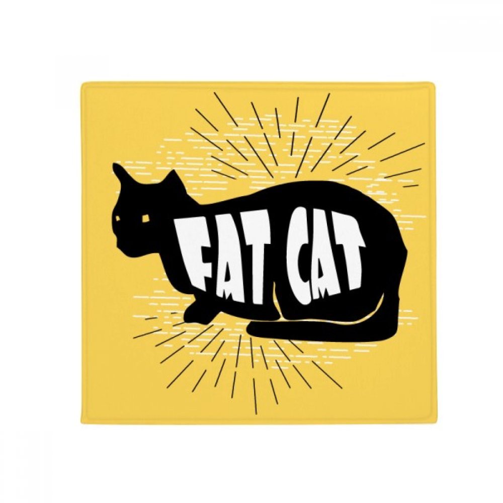 Tapis de sol Chat Noir Silhouette 80cm, idée cadeau originale pour amateurs d'animaux
